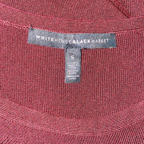 WHBM White House Black Market Womens Dress Asymmetrical Hem Goldtone Beads S - Picture 7 of 10